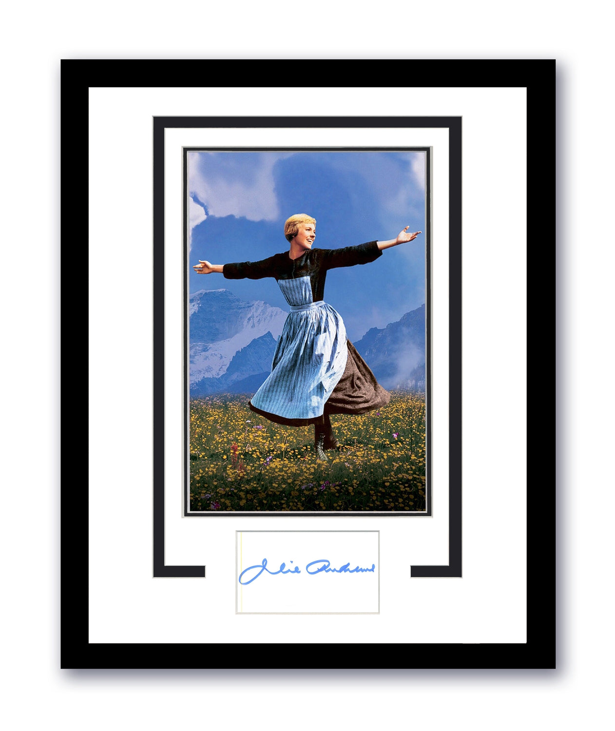 Julie Andrews Signed Cut 11x14 The Sounds of Music Autographed Authentic ACOA