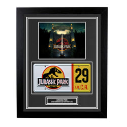 Image of Jurassic Park Custom Framed Jeep License Plate Prop Display