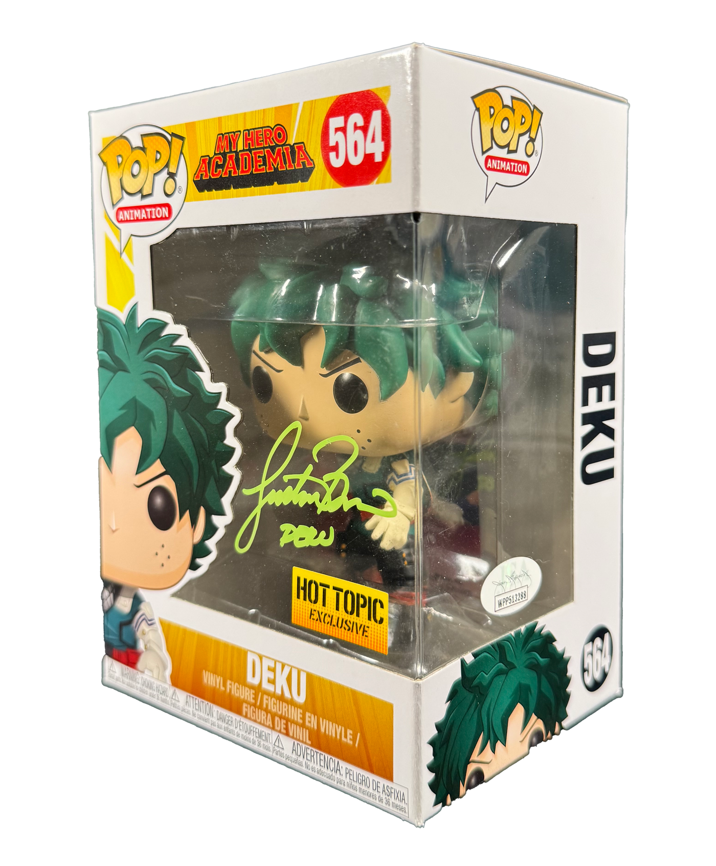 Justin Briner Signed Funko Pop Deku My Hero Academia Autographed JSA COA
