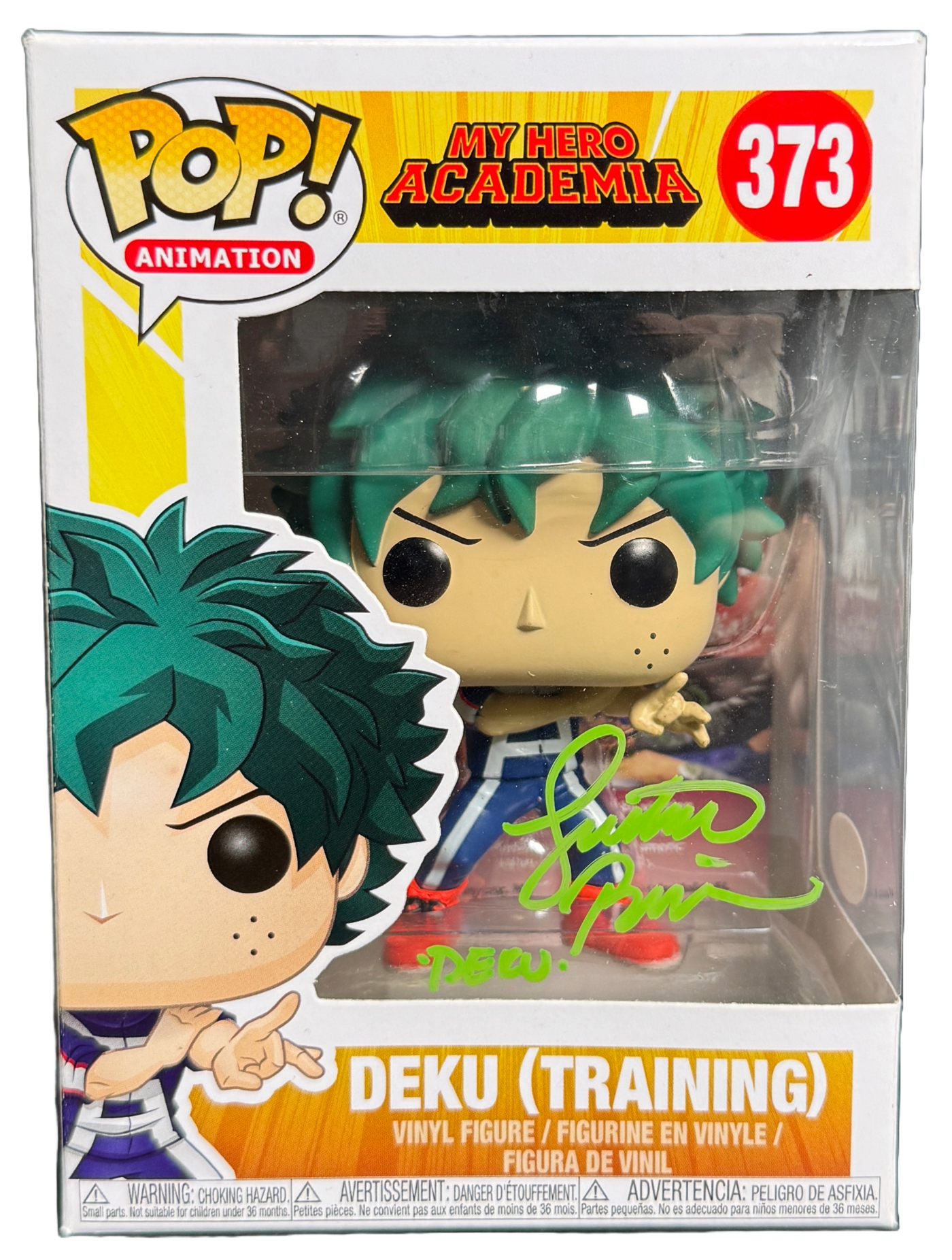 Justin Briner Signed Funko Pop My Hero Academia Deku 373 Autographed JSA COA