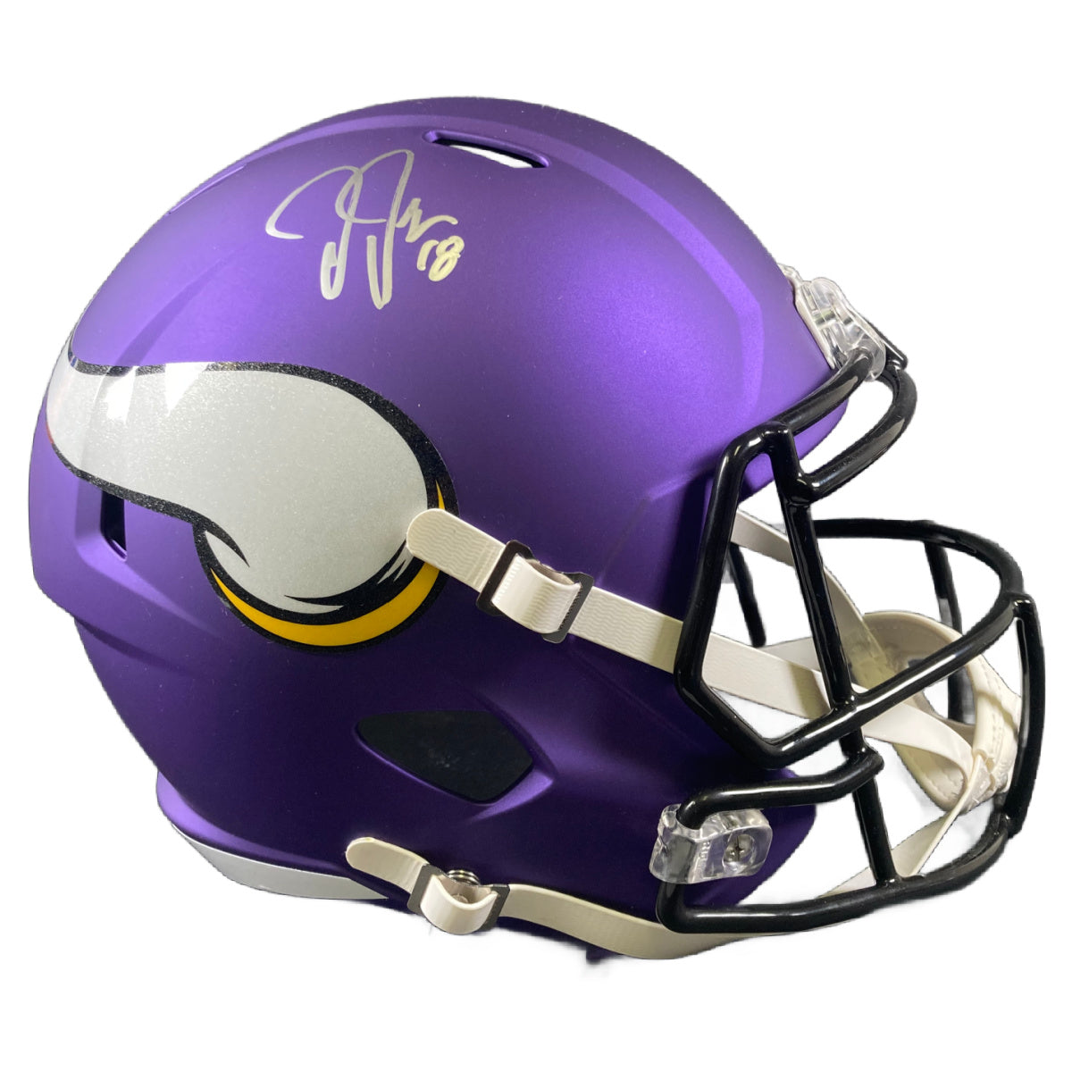 Justin Jefferson Autographed Minnesota Vikings F/S Tribute Speed Helmet-Beckett