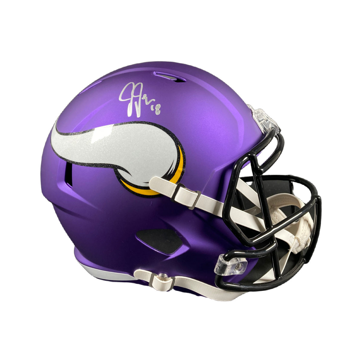 Justin Jefferson Signed Minnesota Vikings FS Helmet Autographed BAS COA