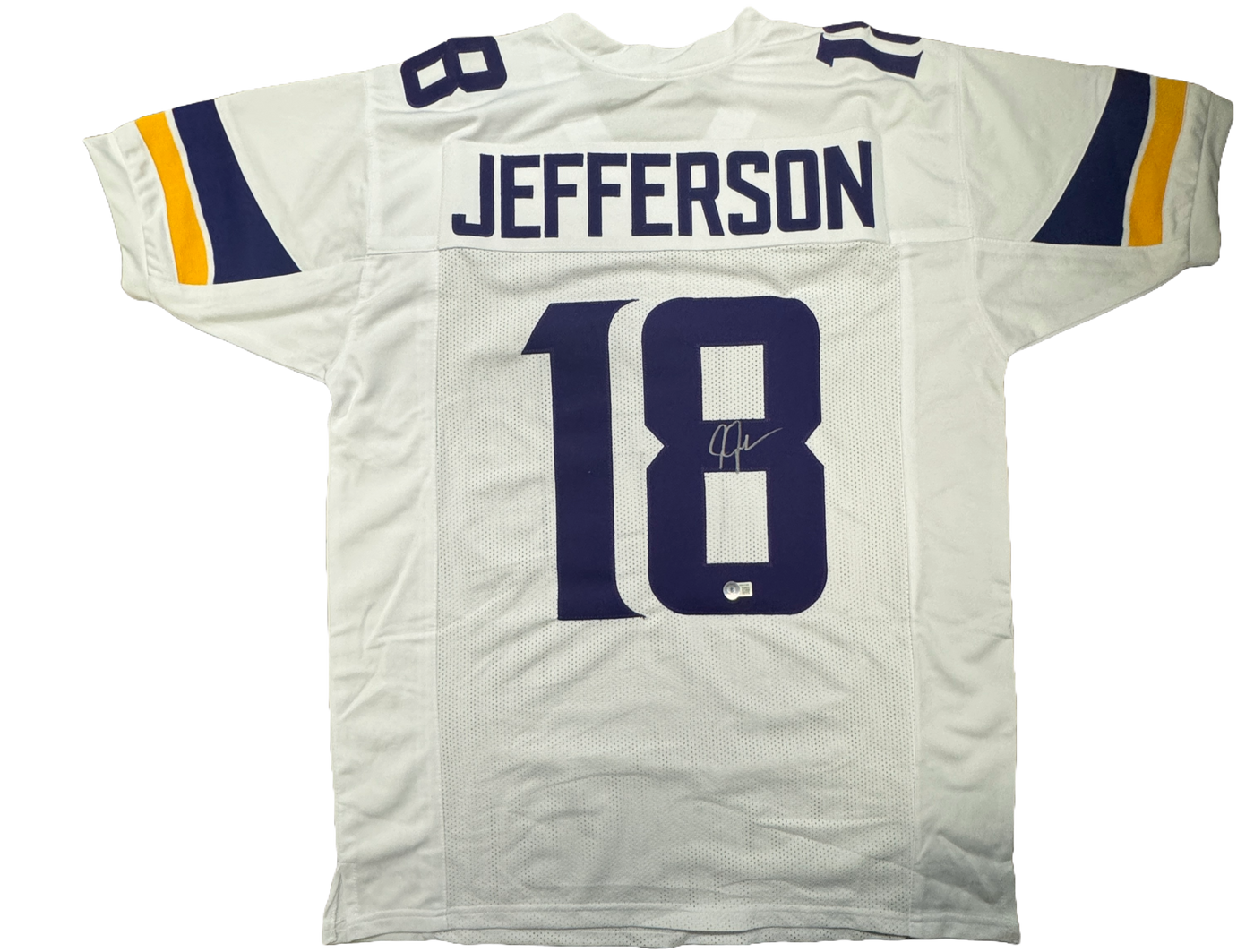 Justin Jefferson signed Minnesota Vikings Custom Jersey Autographed BAS COA