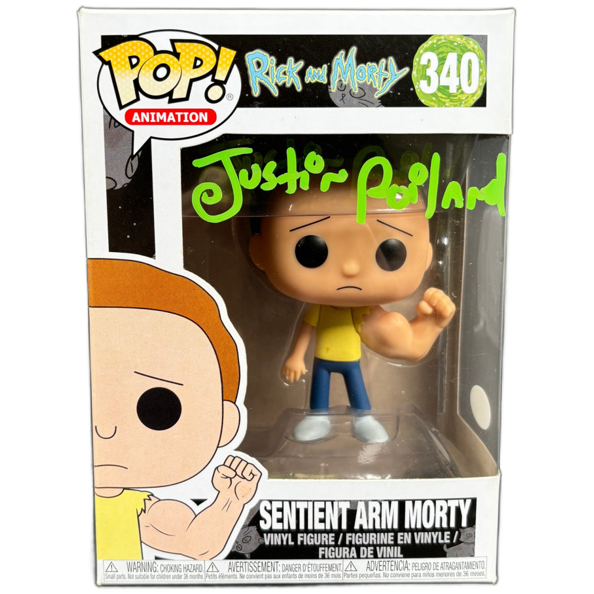 Justin Roiland Signed Funko POP Rick and Morty Sentient Arm Morty Autographed JSA