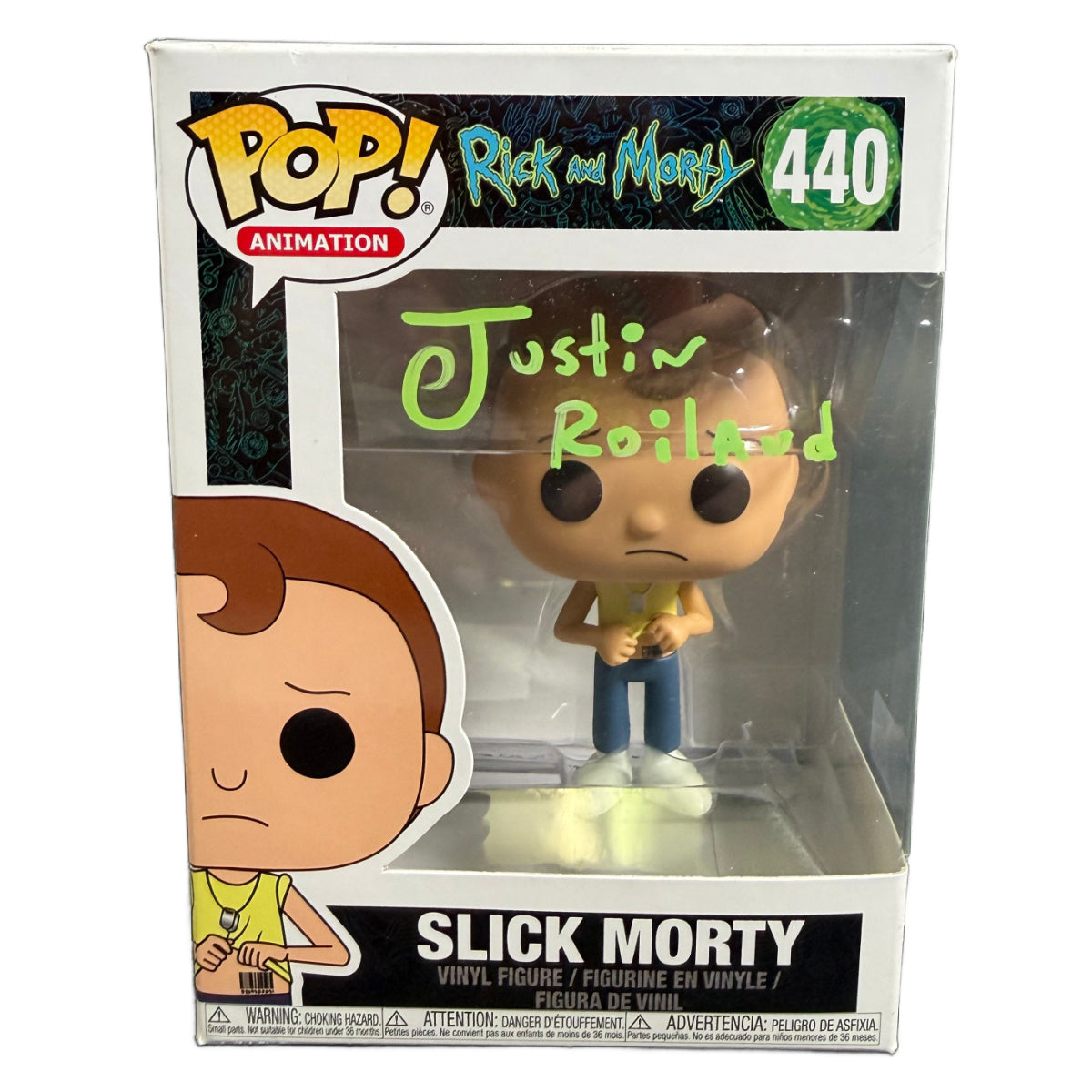 Justin Roiland Signed Funko POP Ricky and Morty Autographed BAS COA