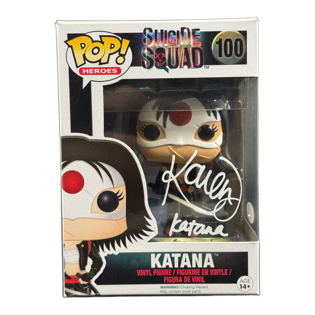 KAREN FUKUHARA Signed Funko POP Suicide Squad Katana 100