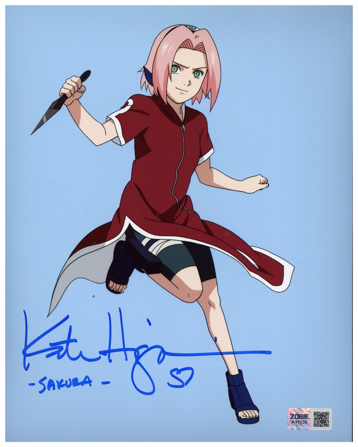Kate Higgins Signed 8x10 Photo Naruto Autographed JSA COA