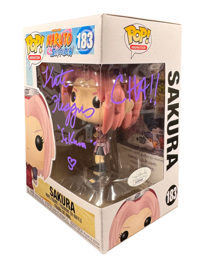 Kate Higgins Signed Funko POP Naruto Sakura #183 Autographed JSA COA B