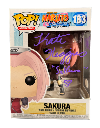 Kate Higgins Signed Funko POP Naruto Sakura #183 Autographed JSA COA B