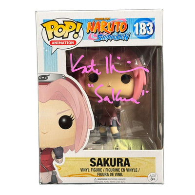 Kate Higgins Signed Funko POP Naruto Sakura #183 Autographed JSA COA P