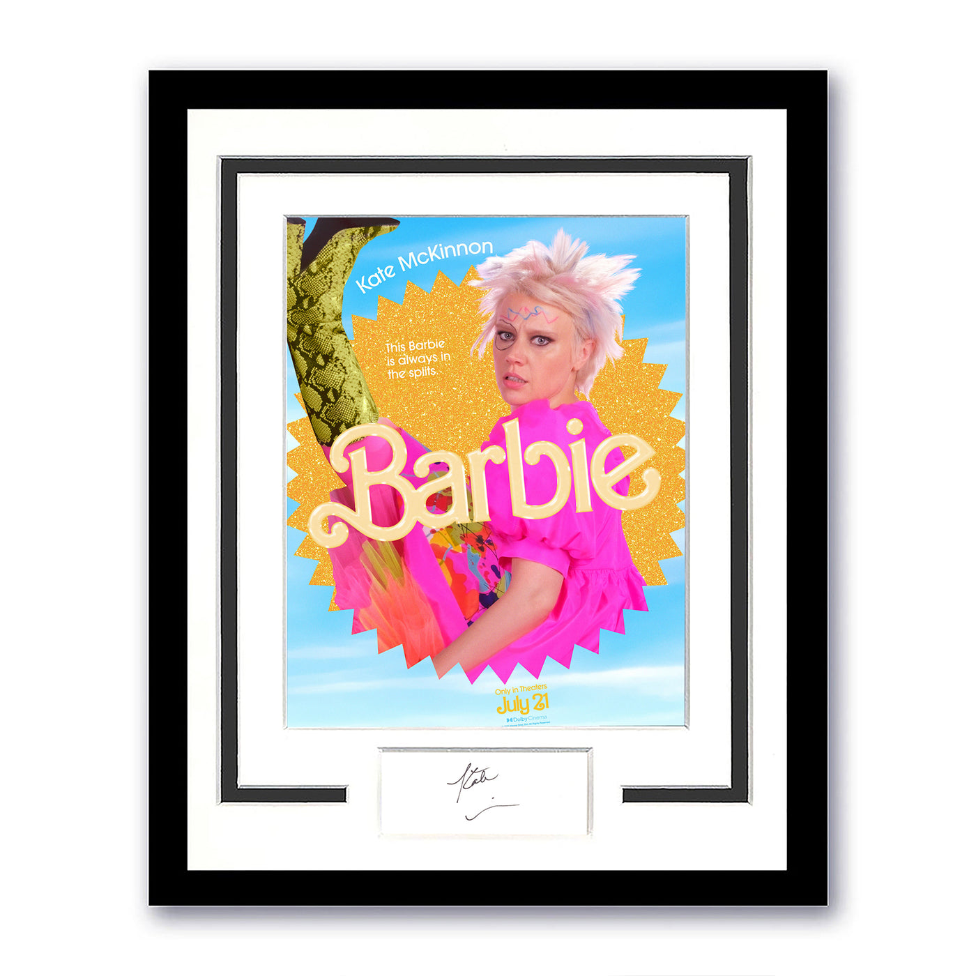 Kate McKinnon Signed 11x14 Framed Photo Barbie Autographed ACOA