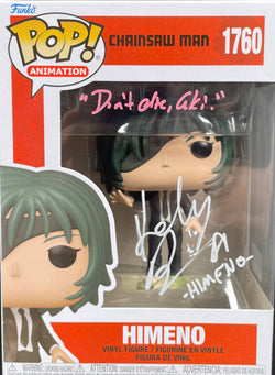 Image of Katelyn Barr Signed Funko POP Chainsaw Man Himeno Anime Autographed Zobie COA 4