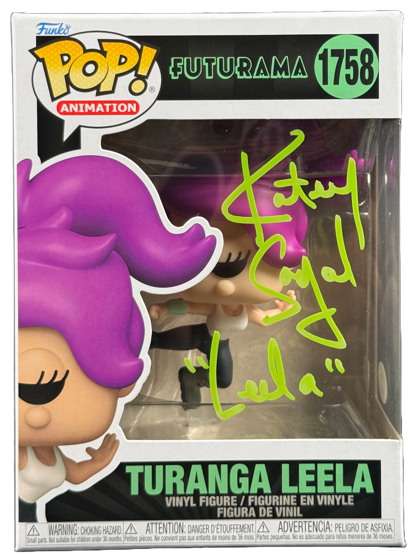 Katey Sagal Signed Funko POP Futurama Turanga Leela #1758 Autographed JSA COA