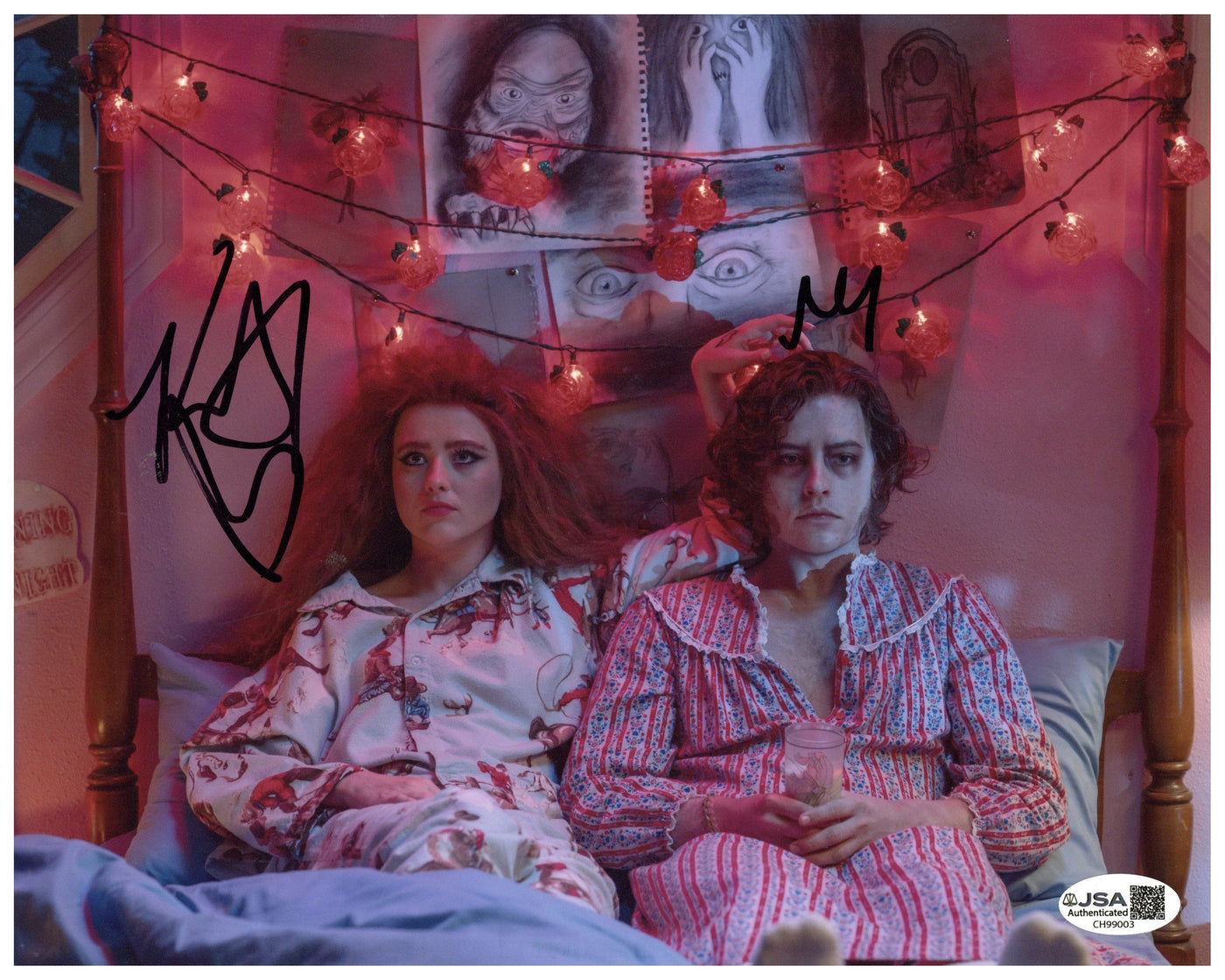 Kathryn Newton Signed 8x10 Photo Lisa Frankenstein Autographed JSA COA w/ Sketch