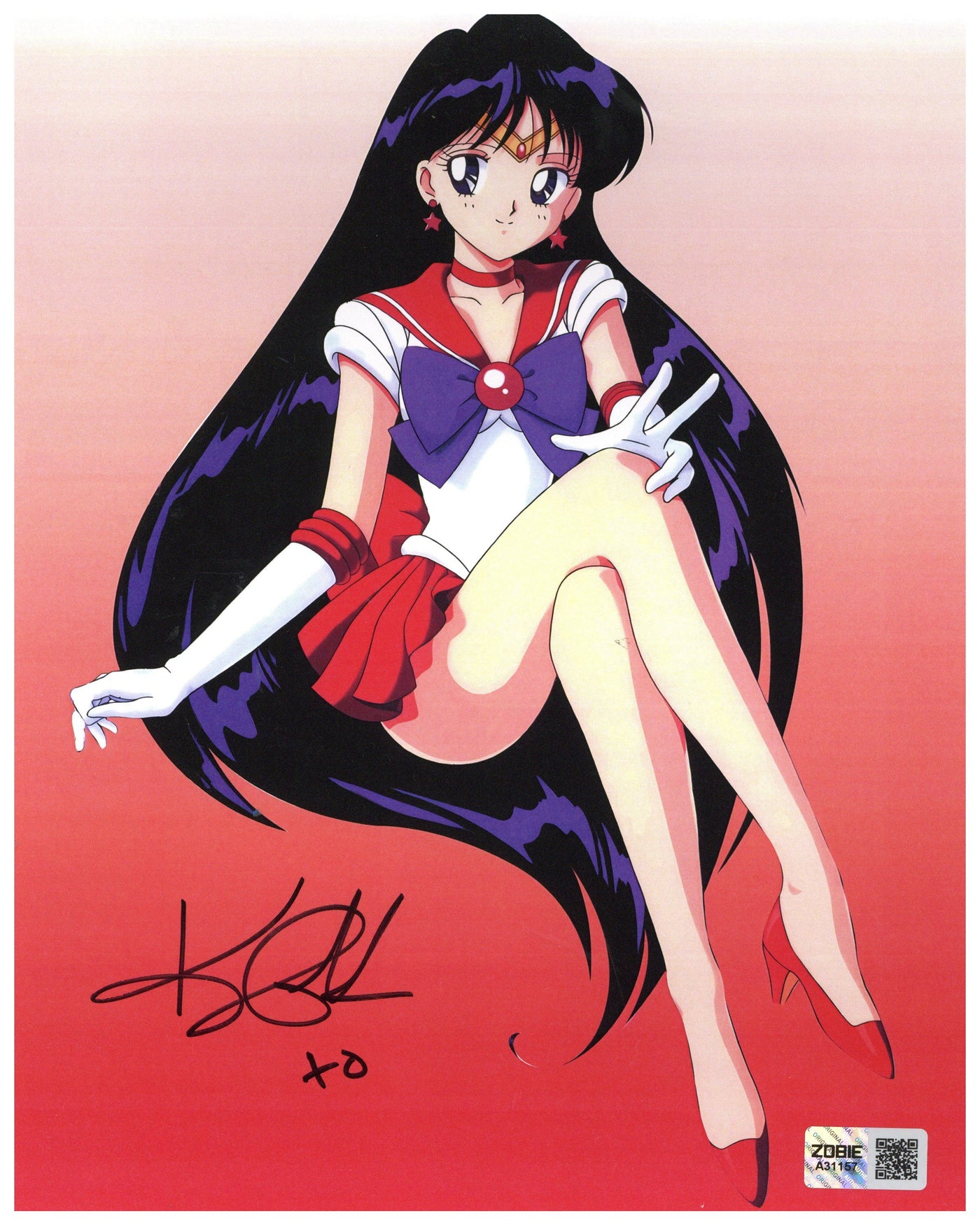 Katie Griffin Signed 8x10 Photo Sailor Moon Sailor Mars Autographed Zobie COA 3
