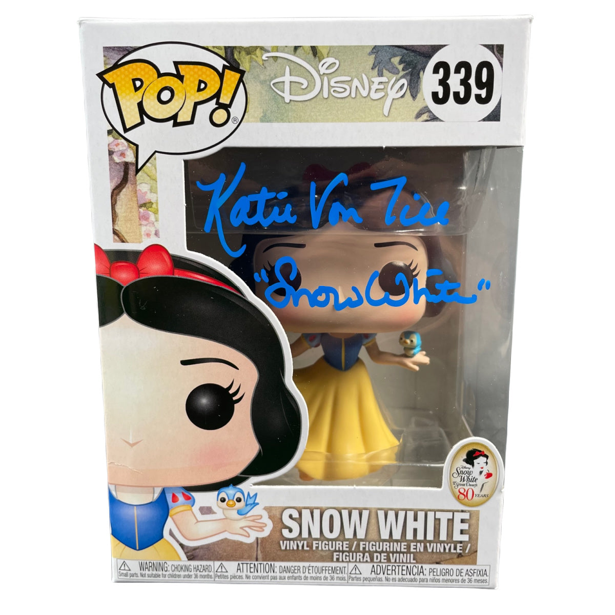Katie Von Till Signed Funko POP Disney Snow White 339 Autographed BAS COA
