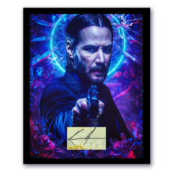 Image of Keanu Reeves Signed Cut 11x14 Frame John Wick Autographed ACOA 2