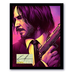 Image of Keanu Reeves Signed Cut 11x14 Frame John Wick Autographed ACOA 3
