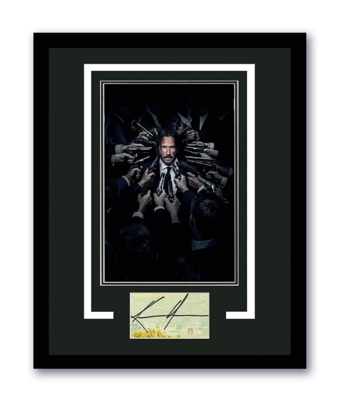 Keanu Reeves Signed Cut 11x14 Frame John Wick Autographed Authentic ACOA
