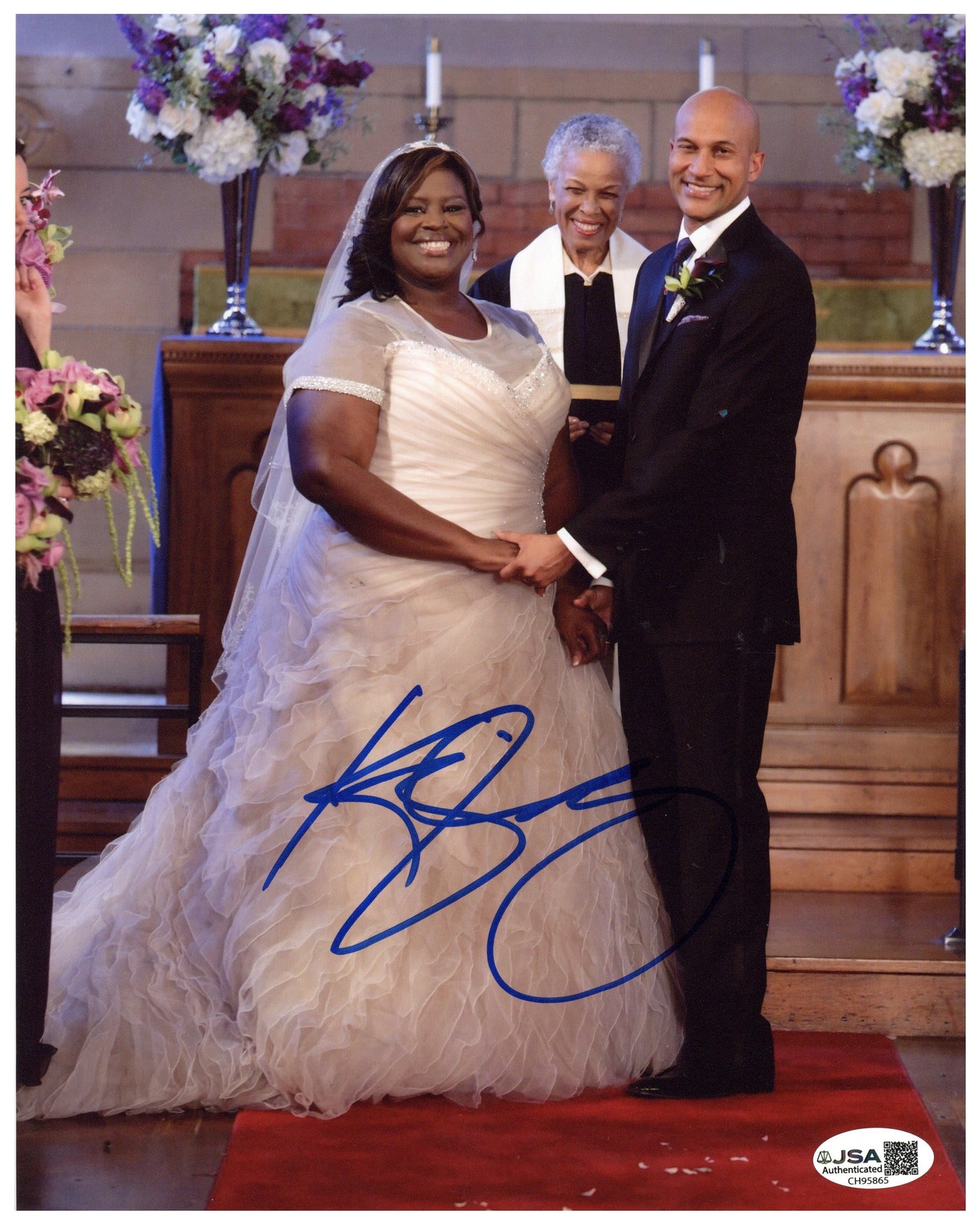 Keegan-Michael Key Signed 8x10 Photo Parks and Recreation Autographed JSA COA