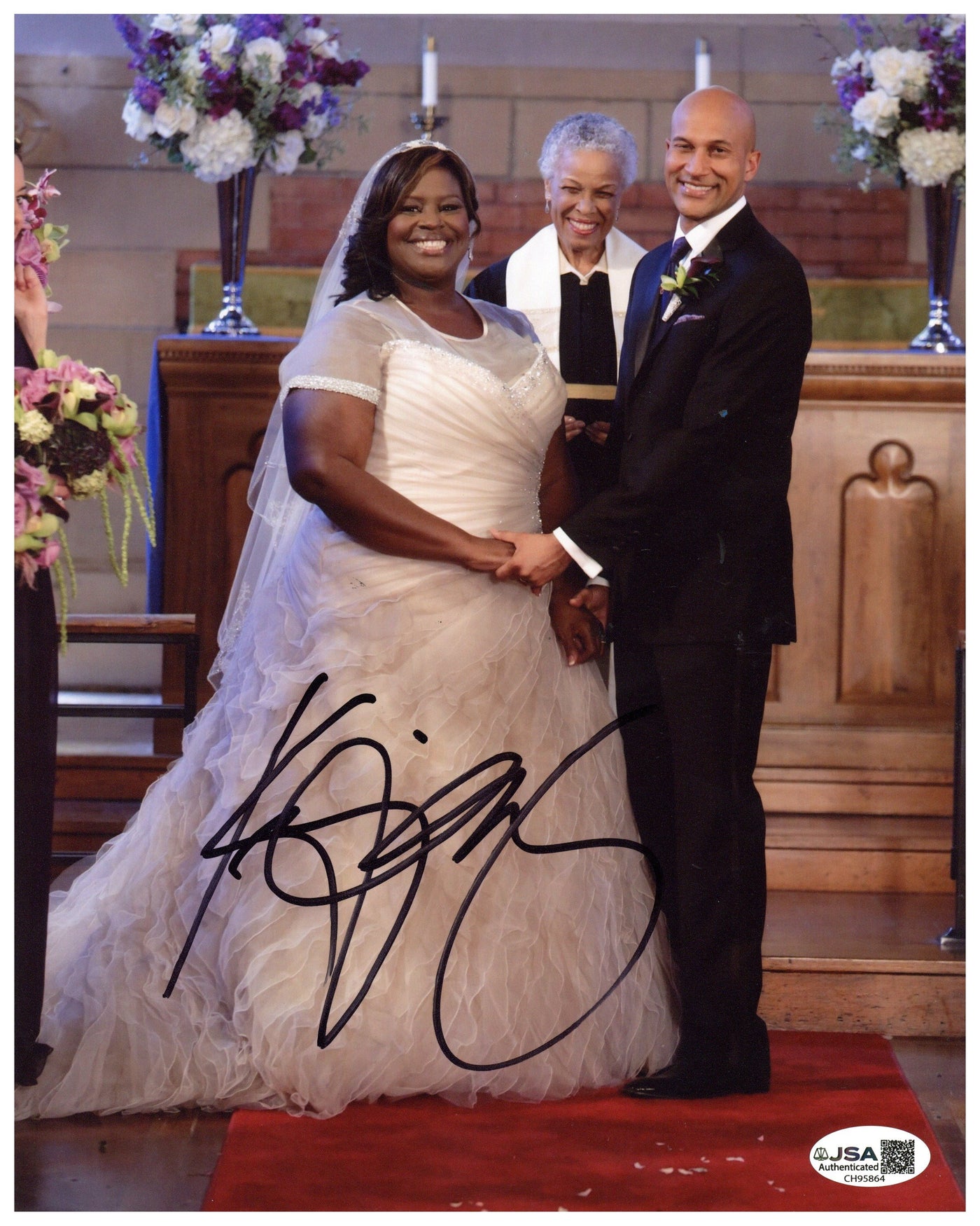 Keegan-Michael Key Signed 8x10 Photo Parks and Recreation Autographed JSA COA