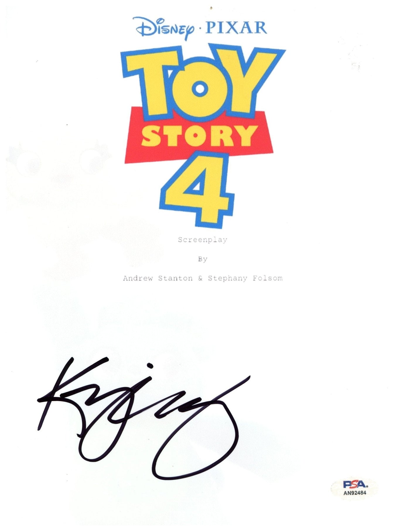 Keegan Michael-Key Signed Toy Story 4 Script Cover Autographed PSA COA