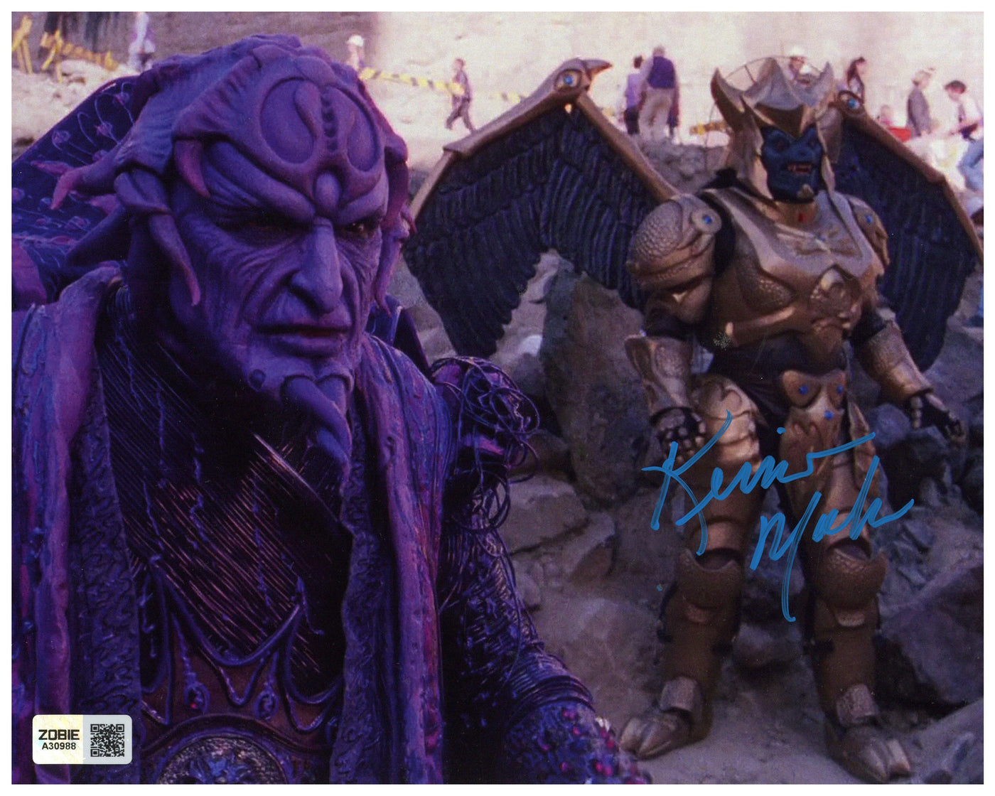Kerrigan Mahan Signed 8x10 Photo Mighty Morphin Power Rangers Goldar Zobie COA 4
