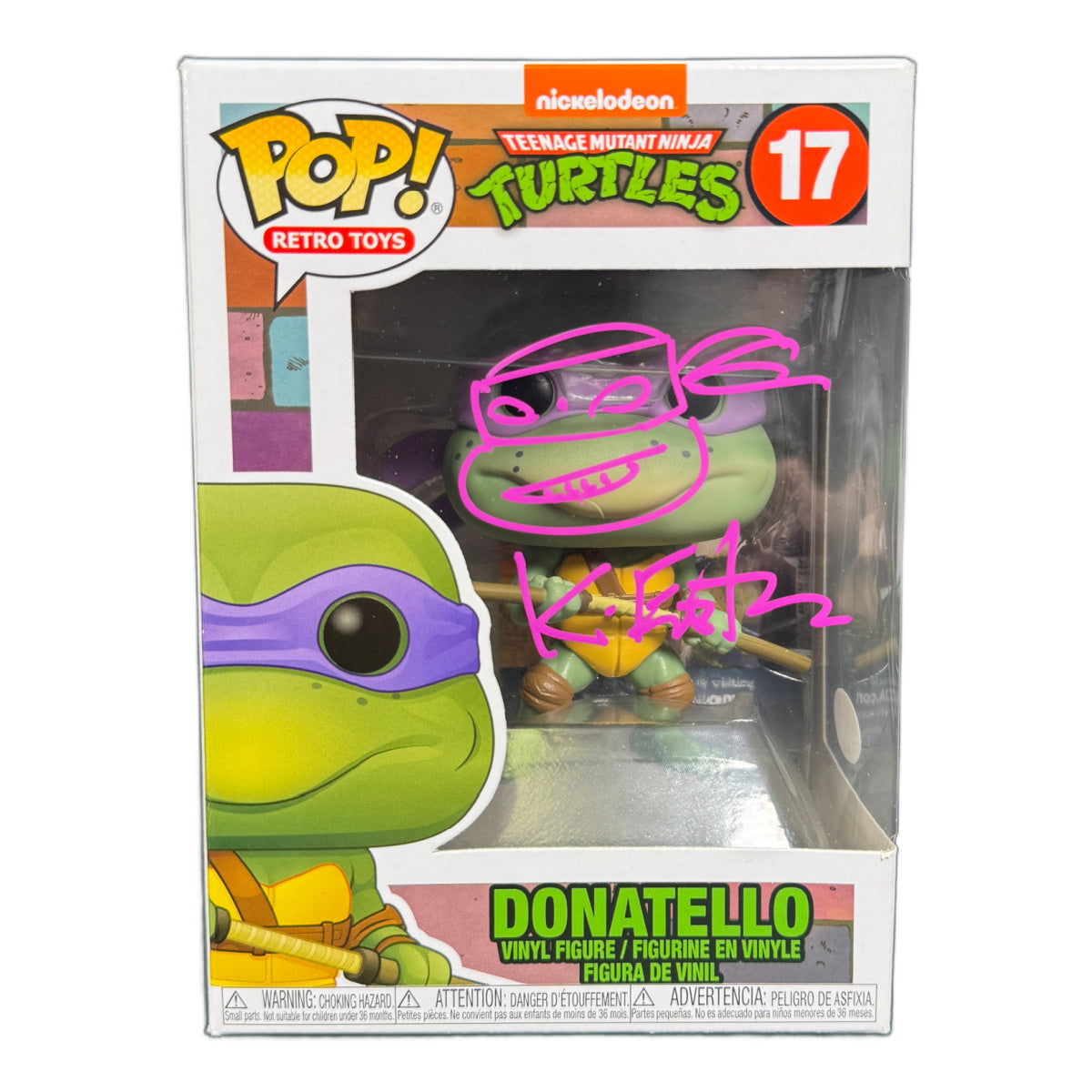 Kevin Eastman Signed Funko POP Teenage Mutant Ninja Turtles Donatello Autograph JSA