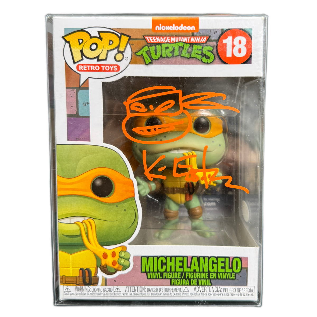 Kevin Eastman Signed Funko POP Teenage Mutant Ninja Turtles Michelangelo Auto JSA