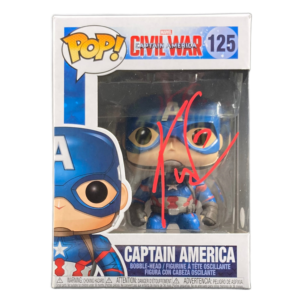 Kevin Feige Signed Funko POP Captain America President of Marvel Studios ACOA