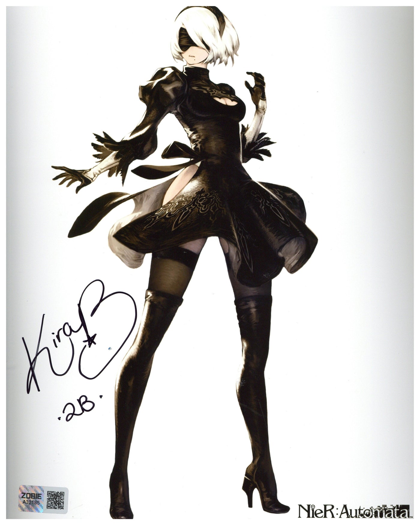 Kira Buckland Signed 8x10 Photo NieR Automata 2B Autographed Zobie COA 2