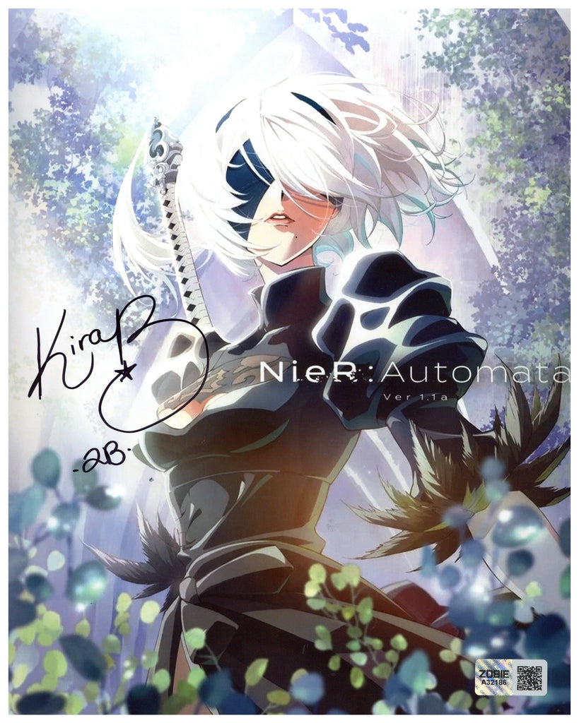 BGS10 Nier Automata 2B BTサイン ニアオートマタ Kira-Buckland-Signed-8x10-