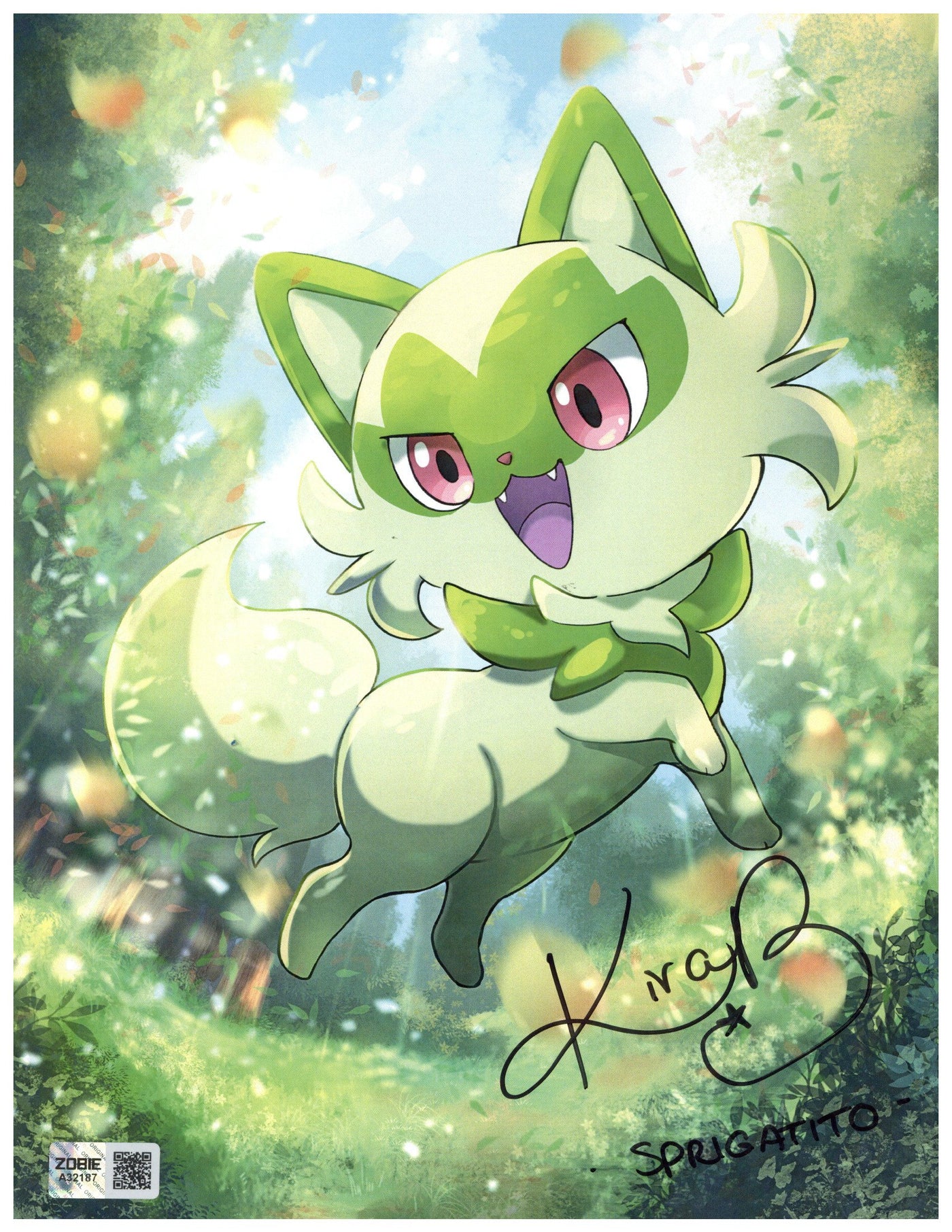 Kira Buckland Signed 8x10 Photo Pokemon Sprigatito Autographed Zobie COA