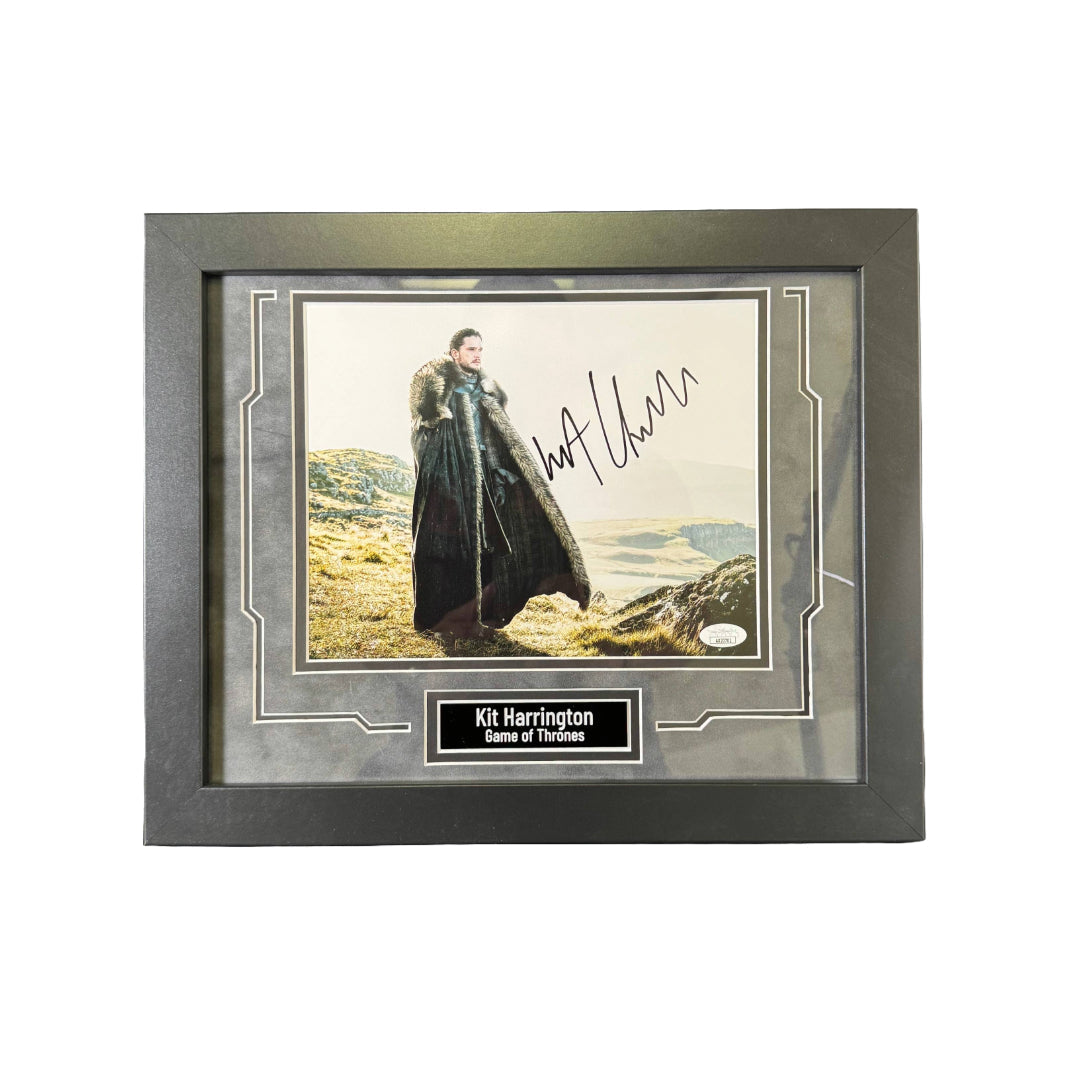 Kit Harington Signed 8x10 Photo Game of Thrones Jon Snow Framed Autographed JSA