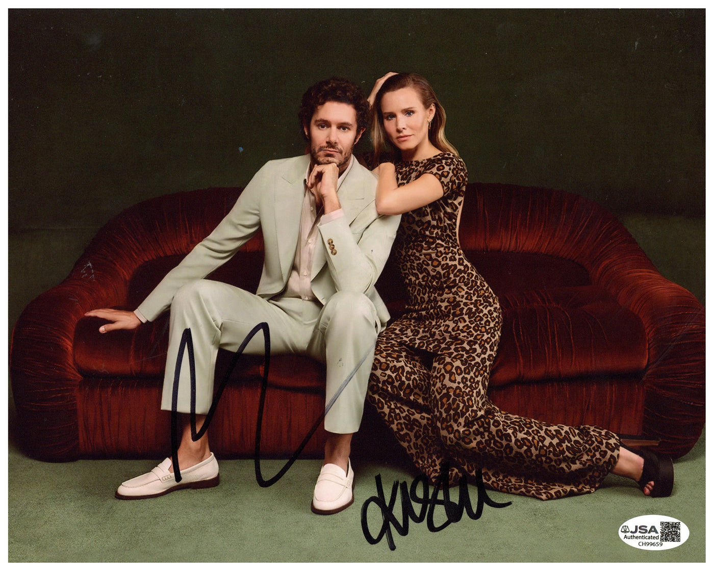 Kristen Bell & Adam Brody Signed 8x10 Photo Nobody Wants This Autographed JSA COA