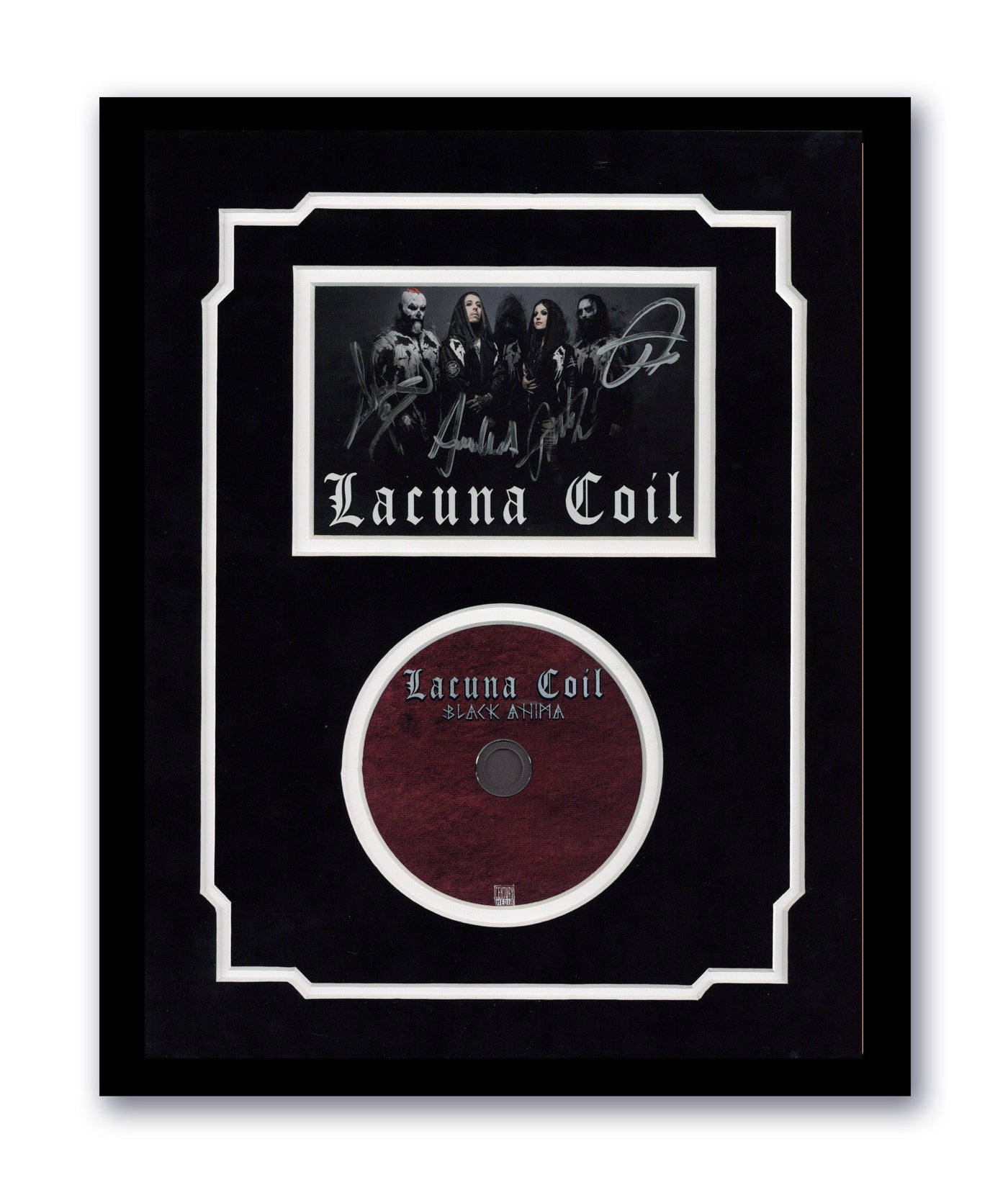 Lacuna Coil Signed Black Anima CD Custom Framed Autographed ACOA