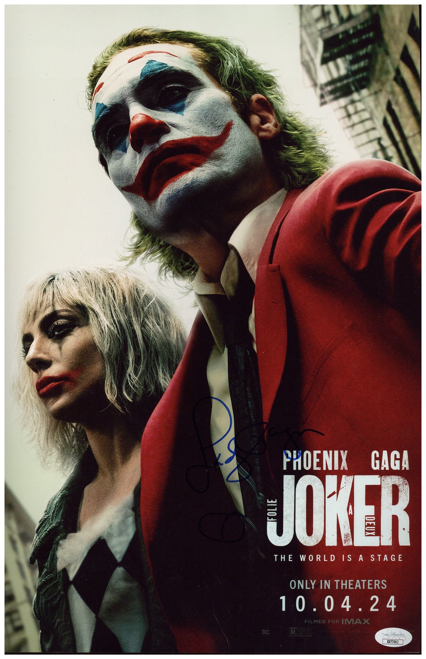 Lady Gaga Signed 11x17 Photo Joker Movie Authentic Autographed JSA COA #2