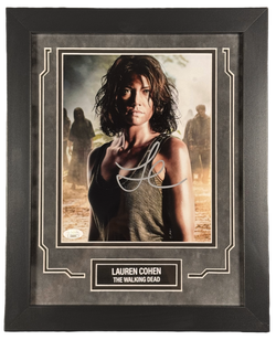Image of Lauren Cohan Signed 8x10 Photo Custom Framed Walking Dead Maggie JSA COA