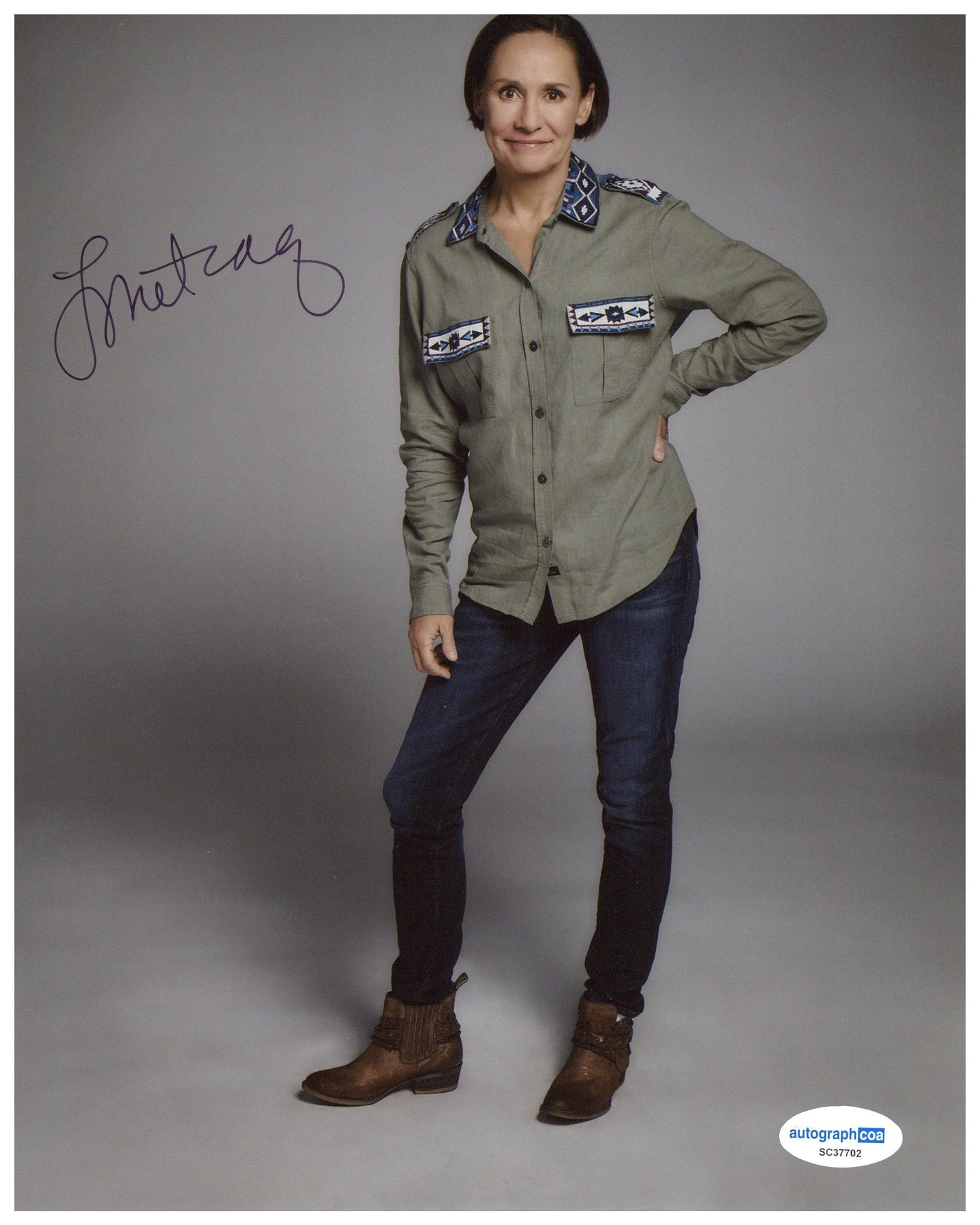 Laurie Metcalf Autographed 8x10 Photo Roseanne Jackie Harris Signed ACOA
