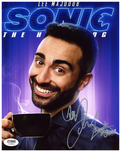 Image of Lee Majdoub Signed 8x10 Photo Sonic The Hedgehog Autographed Zobie COA