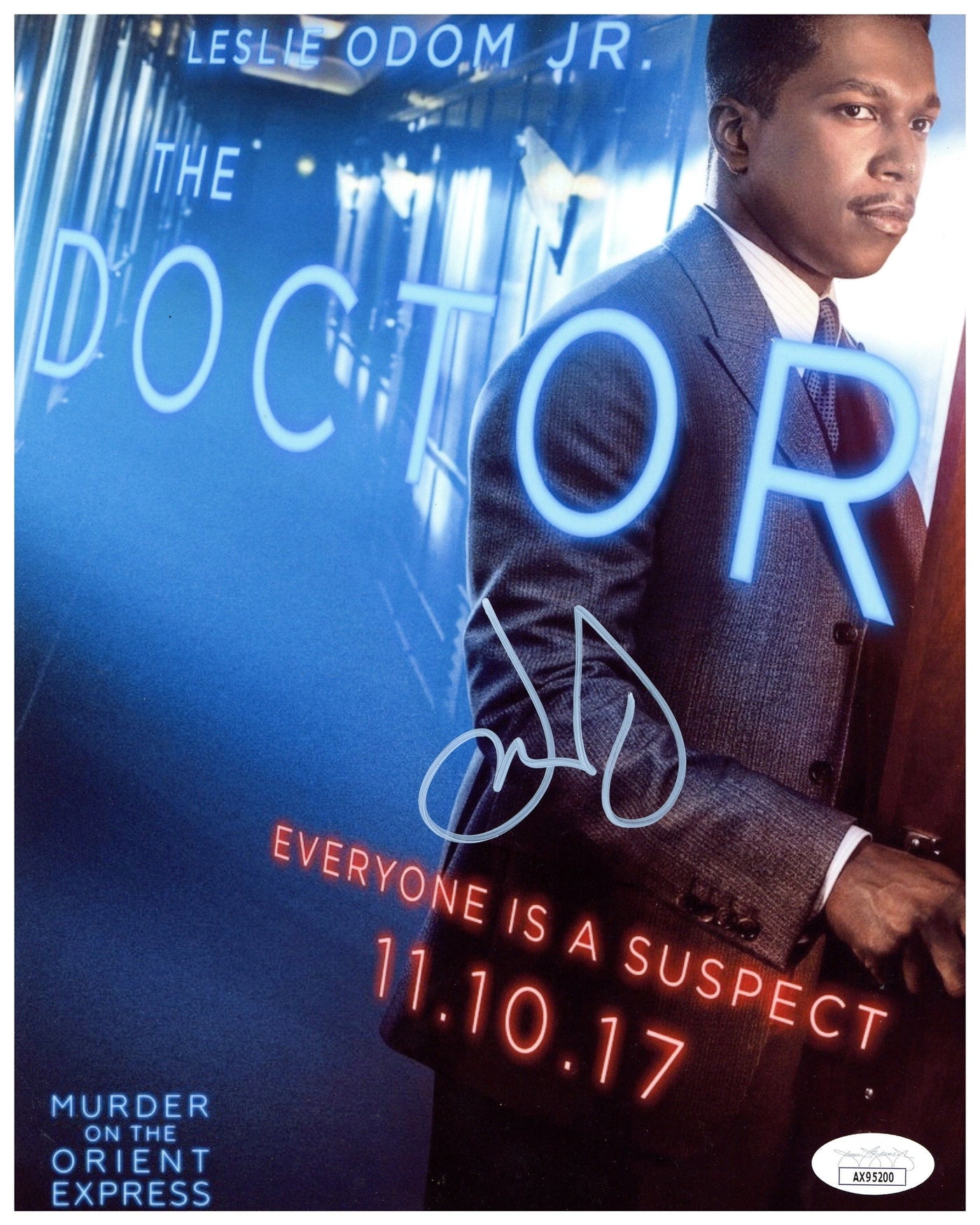 Leslie Odom Jr. Signed 8x10 Photo Murder on the Orient Express Autographed JSA COA