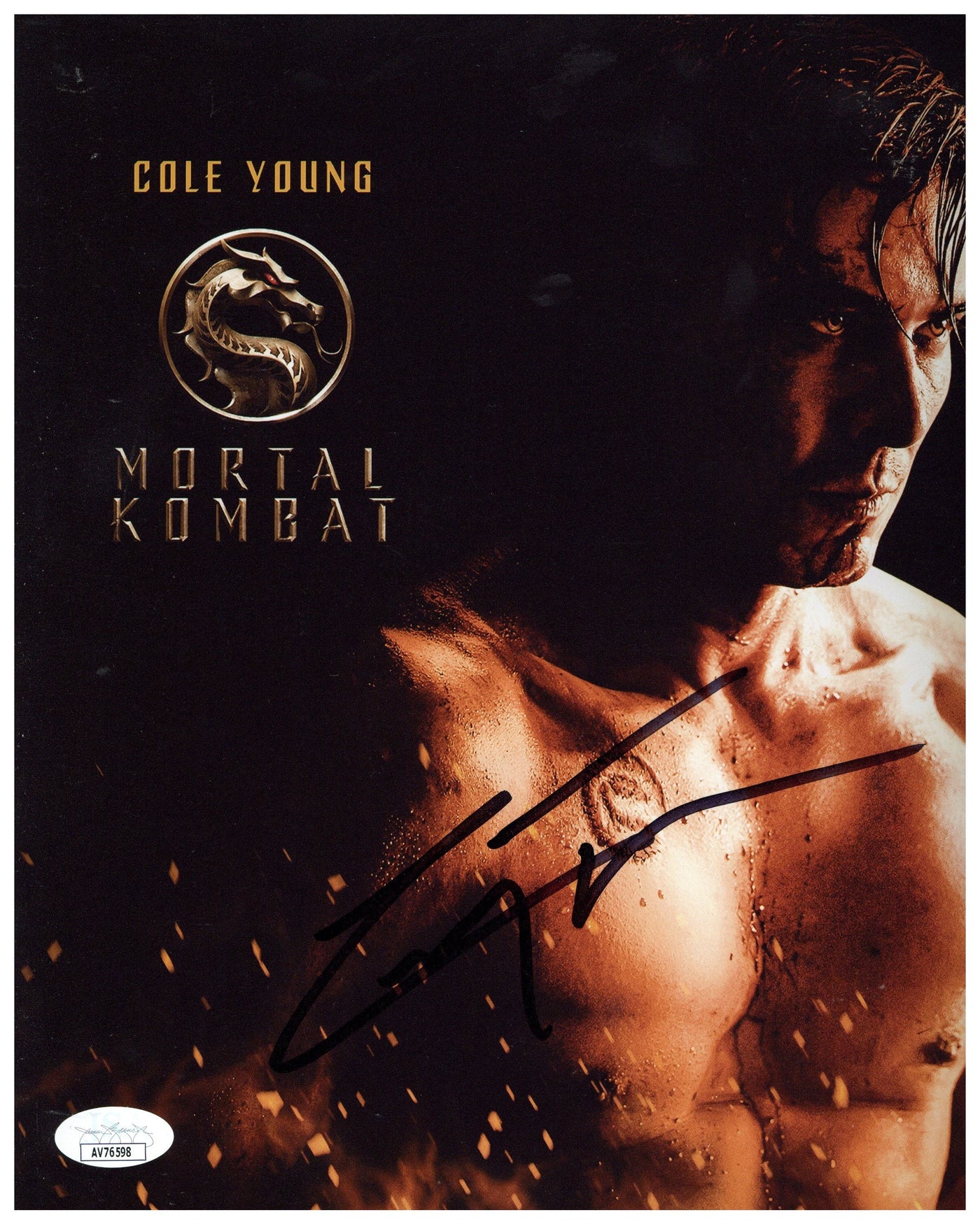 Lewis Tan Signed 8x10 Photo Mortal Kombat Cole Young Autographed JSA COA