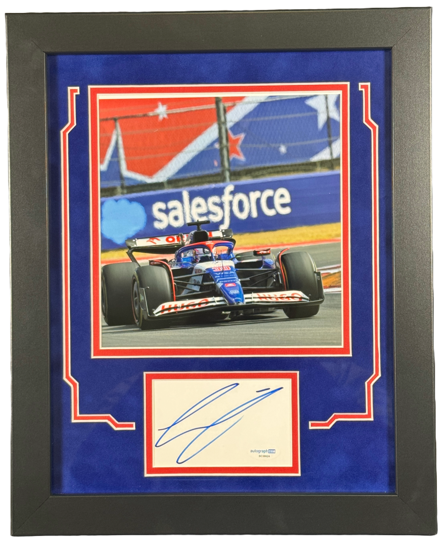 Liam Lawson Signed Cut Framed 11x14 RB F1 Formula 1 Autographed ACOA