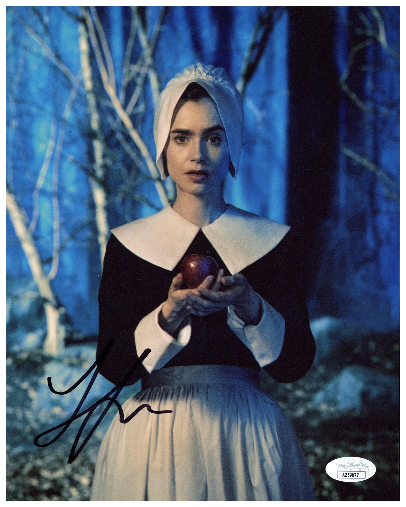 Lily Collins Signed 8x10 Photo MaXXXine Autographed JSA COA