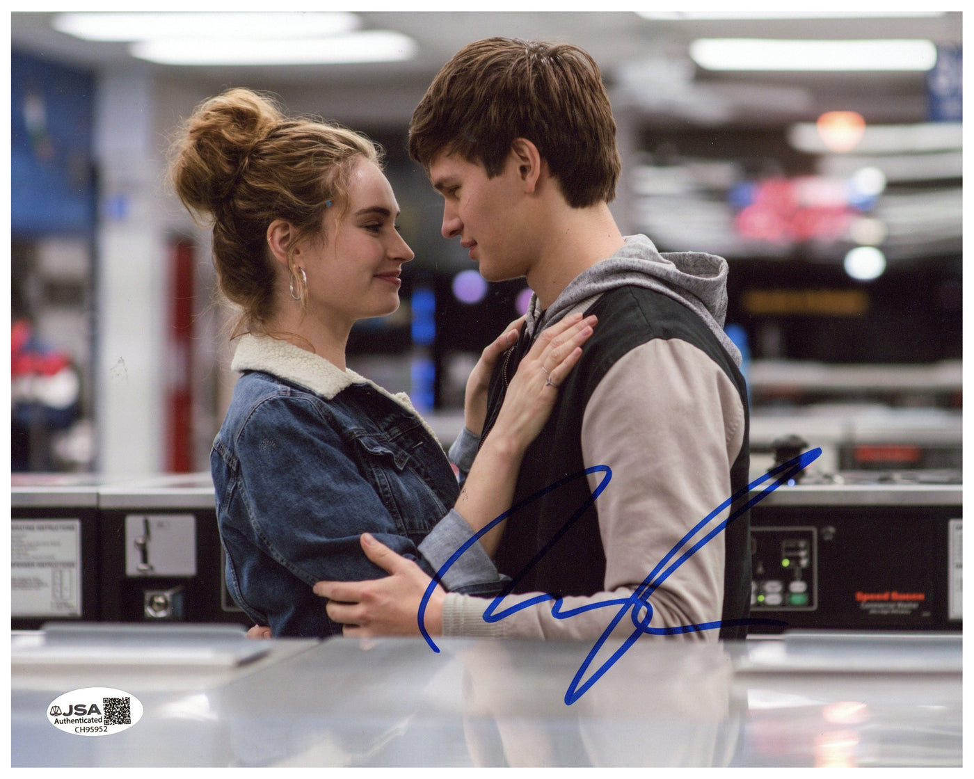 Lily James Signed 8x10 Photo Baby Driver Autographed JSA COA #2