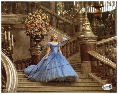 Lily James Signed 8x10 Photo Cinderella Autographed JSA COA