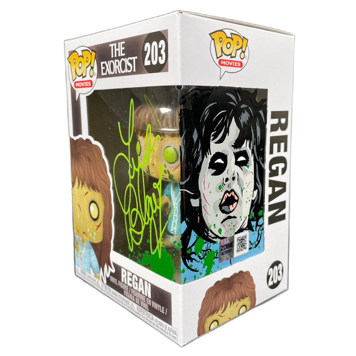 Linda Blair Signed Funko POP The Exorcist Regan Autographed Zobie COA ZNS Sketch 2