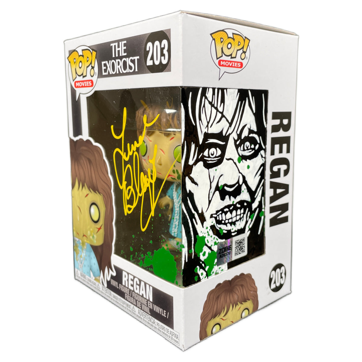 Linda Blair Signed Funko POP The Exorcist Regan Autographed Zobie COA ZNS Sketch