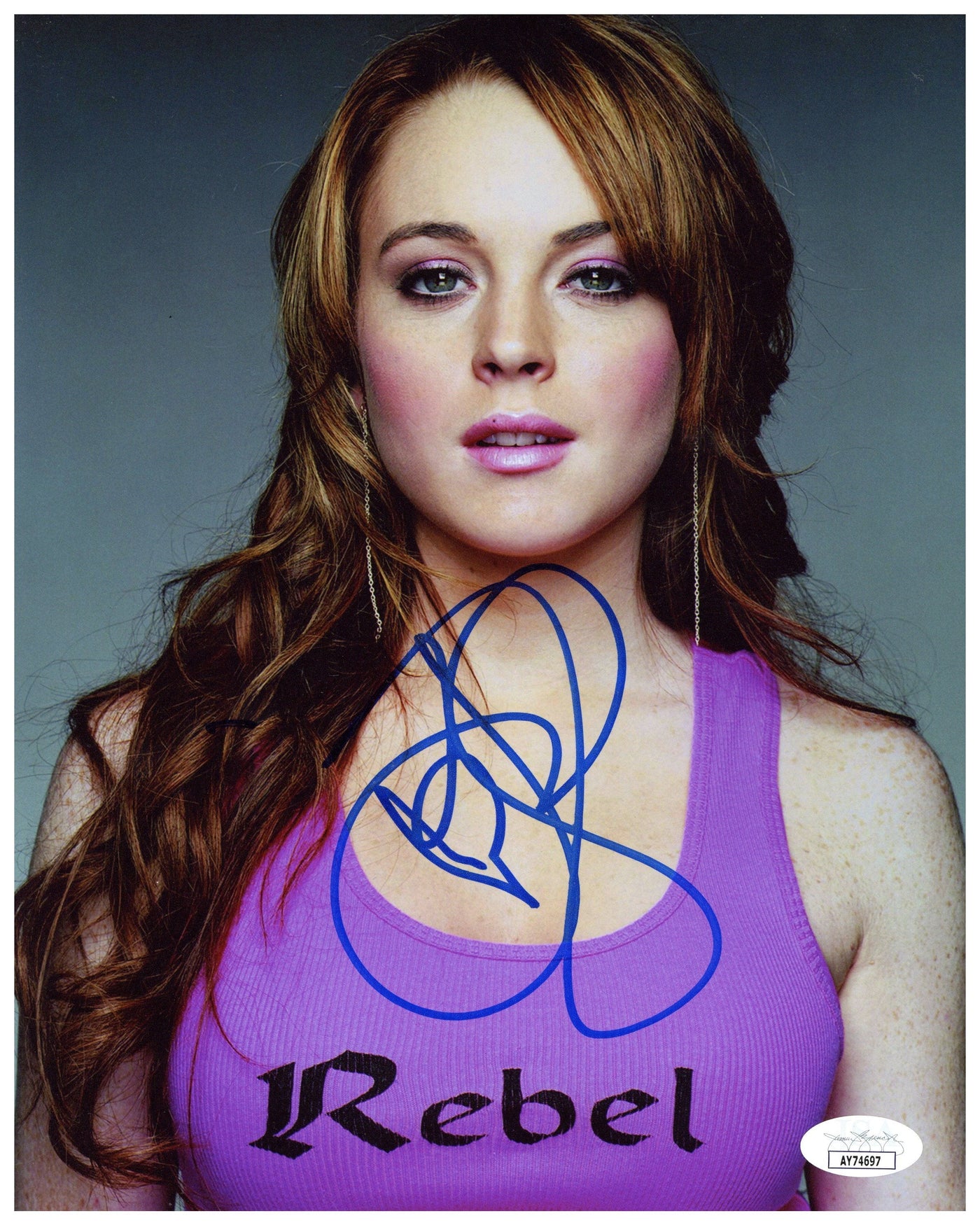 Lindsay Lohan Signed 8x10 Photo Mean Girls Autographed JSA COA