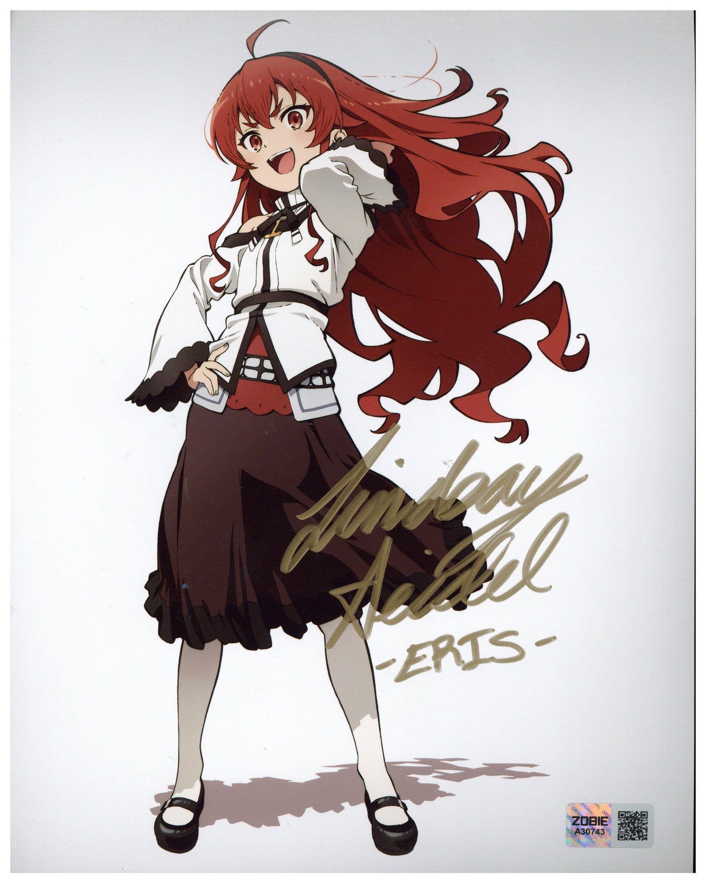 Lindsay Seidel Signed 8x10 Photo Mushoku Tensei: Jobless Reincarnation Auto Zobie COA